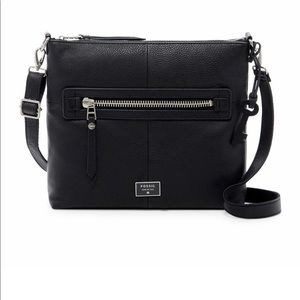 Fossil Dawson Leather Top Zip Crossbody